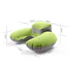 Portable Travel Inflatable U Shape Pillow Neck Head Rest Air Soft Cushion for Travel Plane Pillow Blue Green Rose Gray 6
