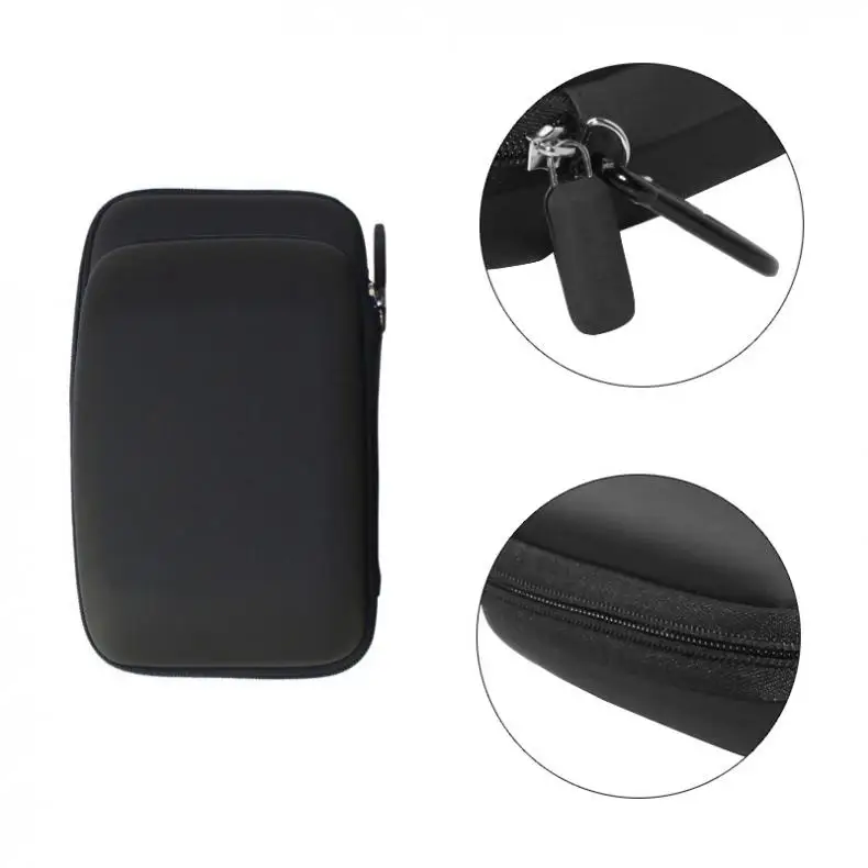  6 zoll Schwarz EVA PU Multifunktionale Auto GPS Navigator Stoßfest Trage Tasche mit Hexagonal Mesh 