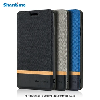 

Canvas PU Leather Phone Bag Case For BlackBerry Leap Flip Case For BlackBerry BB Leap Business Case PC Shell Back Cover