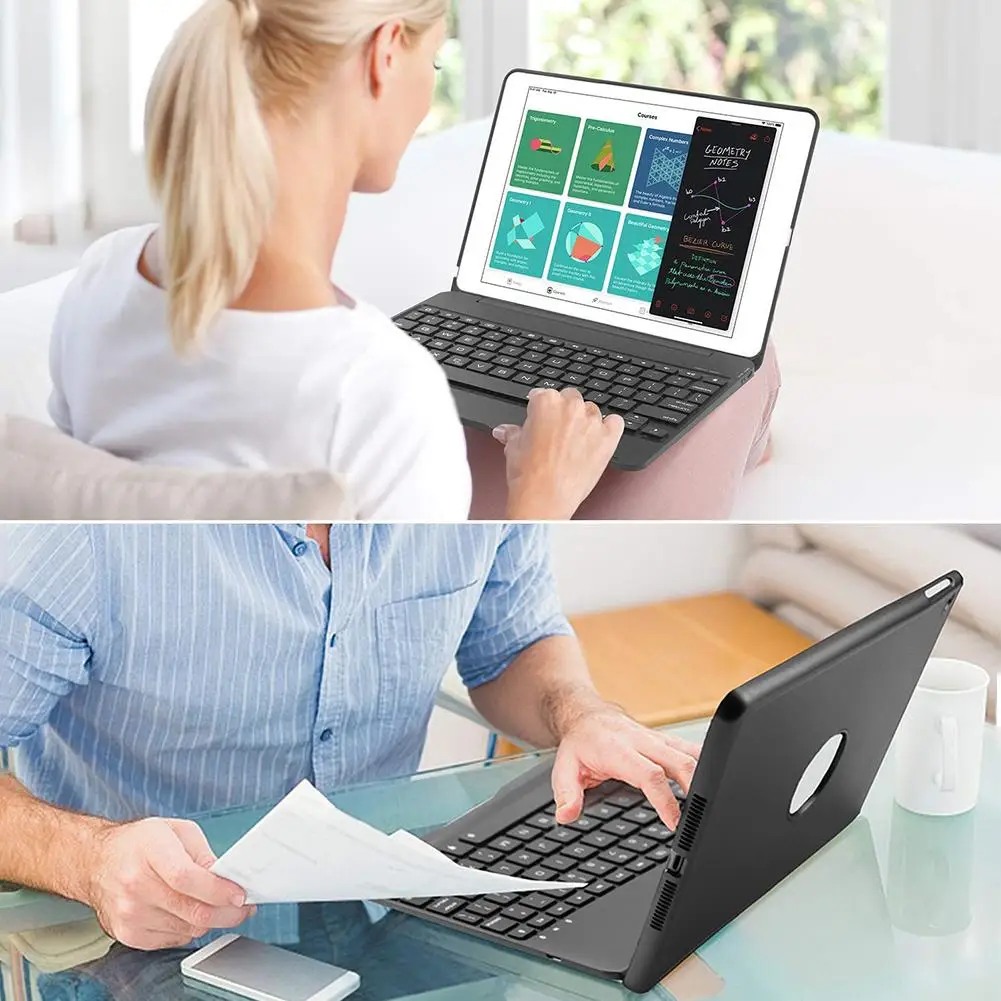 Ultra thin Bluetooth Keyboard Backlit Hard Shell Black Aluminum Alloy Keyboard Protective Cover for iPad 10 1 Ultra thin Bluetooth Keyboard Backlit Hard Shell Black Aluminum Alloy Keyboard Protective Cover for iPad 10 4