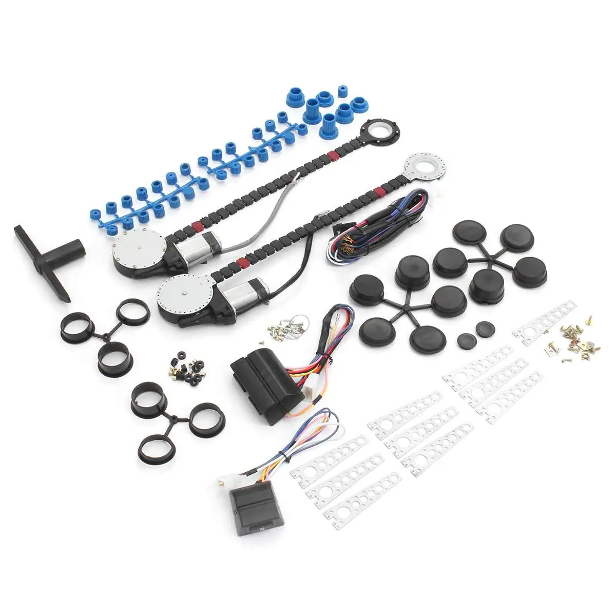  Universal Electric Car Power Window Lift Regulator Conversion Kit for 2 Door Car Truck SUV Window L