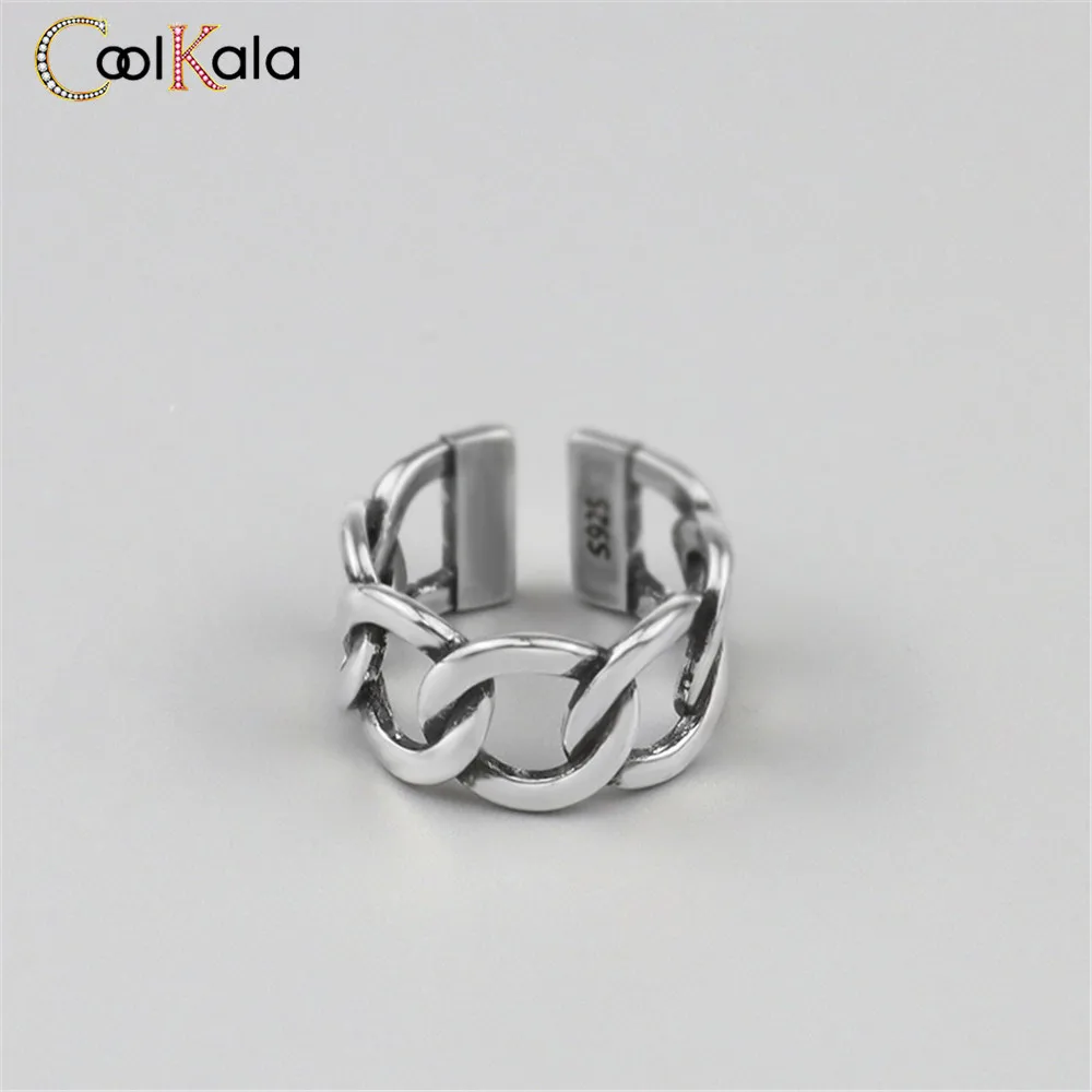 Coolkala Chain Old Simple All-match Couple Ring Classic Sterling Silver Jewelry | Украшения и аксессуары