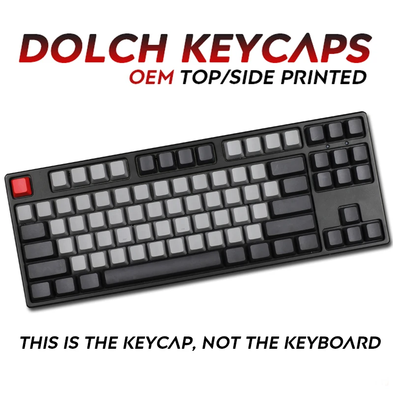 108 клавиш PBT Keycap черный серый смешанный Dolch толстый PBT OEM профиль для Cherry MX переключатели клавиатура Keycap добавить Mac ключ