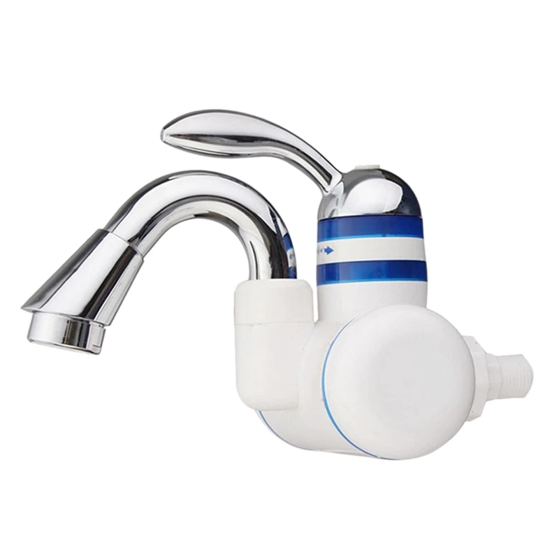 

220V Hot and Cold Bathroom Mixer Water Taps Single Handle Instant Electric Water Heater Au Plug