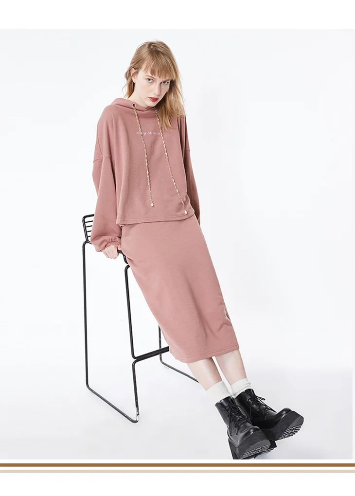 ONLY Autumn Winter Women's Two-piece Sweatshirt Dress | 119360503