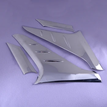 

DWCX 4pcs ABS Chrome Rear Window Beveled-edge Side Wing Spoiler Triangle Cover Decor Trim Sticker Fit for Hyundai Kona 2018 2019