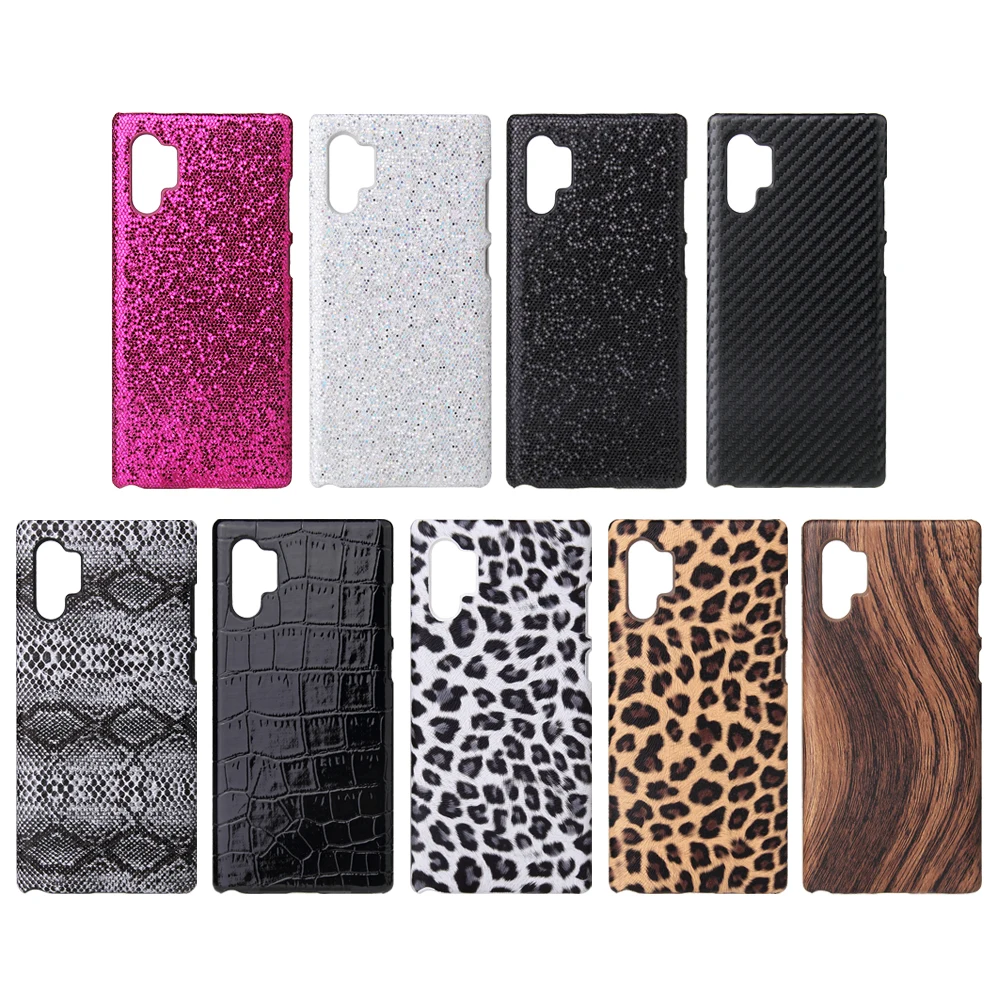 

For Samsung Galaxy Note 10 Plus Case Shockproof Carbon Fiber Ultra Thin PC Phone Case for Galaxy Note 10+ Bling Back Cover Funda