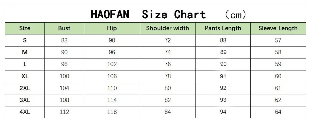 HAOFAN码数表 - 副本