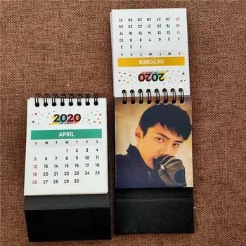 

EXO Regular 6 Six Series OBSESSION Around 2020 New Year Desk Calendar Fans Collection Gift Home Decoration Table Planner