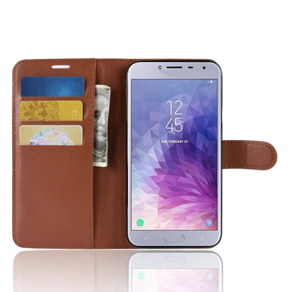 samsung silicone case Wallet Cover Card Holder Phone Cases for Samsung Galaxy J4  Plus J4Plus  Pu Leather Case Protective Shell cute samsung phone case