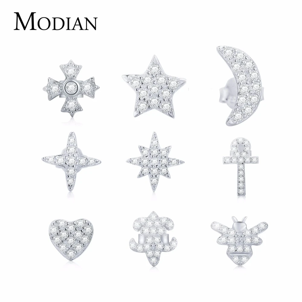 MODIAN Лидер продаж Подлинная 925 стерлингового серебра с милой 9 Стиль небольшие