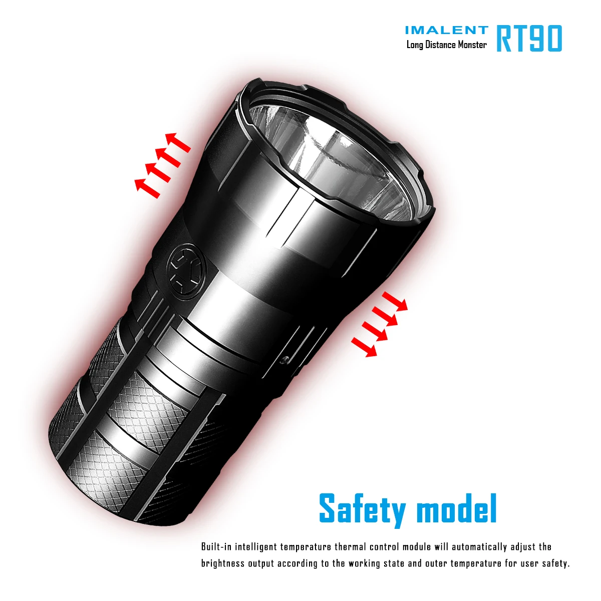 US $134.95 IMALENT RT90 Rechargeable LED Flashlight LUMINUS SBT902nd 4800LM High Powerful Torch for Searching Caving Patrolling