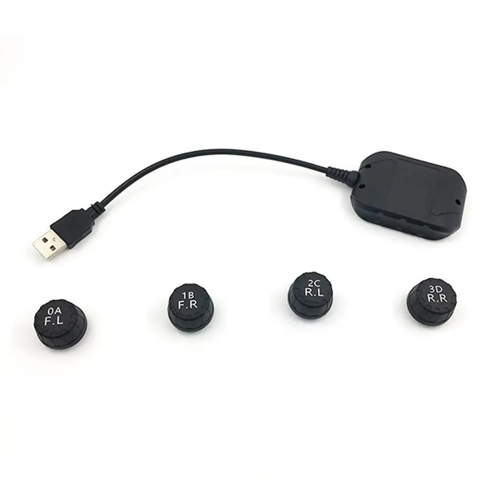 1 комплект USB TPMS автомобильная система контроля давления в шинах с 4 внешними датчиками для Android навигации
