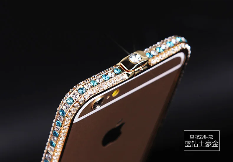 Чехол для мобильного телефона Apple, для iPhone 6 plus, корона с бриллиантами, металлическая окантовка для мобильного телефона, Модный женский