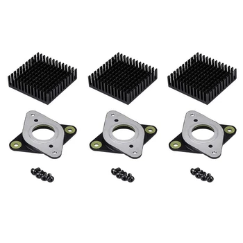 

3 PCS Nema17 Stepper Motor Steel and Rubber Vibration Dampers with Heat Sinks for CR 10/Ender 3 and Other 3D Printers