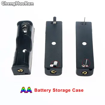 

ChengHaoRan 1pcs AA Size Power Battery Storage Case Box Holder With Pin PCB Spring Clip 14500 Battery Container Drop Shipping