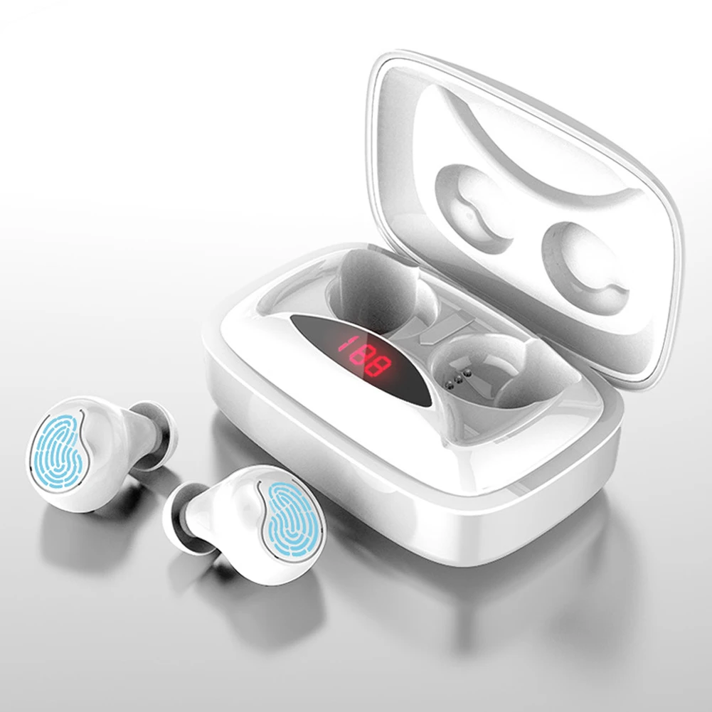 Ivory White X29 ABS Портативный сенсорный контроль Bluetooth 5,0 мини интеллектуальные TWS шумоподавление 6D стерео светодиодный дисплей беспроводные наушники в ухо - Цвет: Ivory White