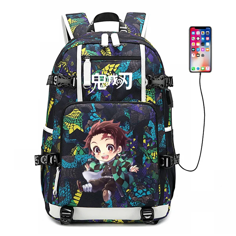 Demon Slayer: Kimetsu no Yaiba женский рюкзак аниме Bookbag нейлоновые школьные сумки большой дорожный рюкзак унисекс рюкзак для ноутбука