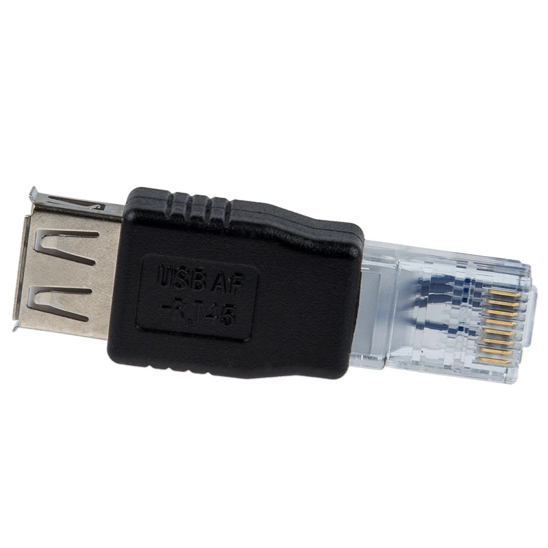 Женский USB A-папа Ethernet RJ45 штепсельный адаптер