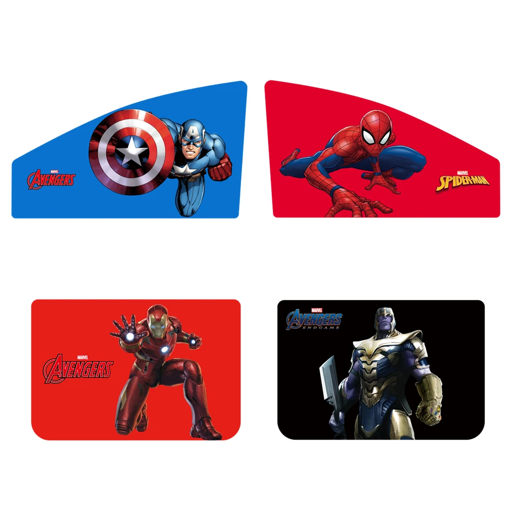 

1pcs cartoon marvel car curtains mesh on window covers the avengers iron man captain sunshades for cars sun shade auto shutter