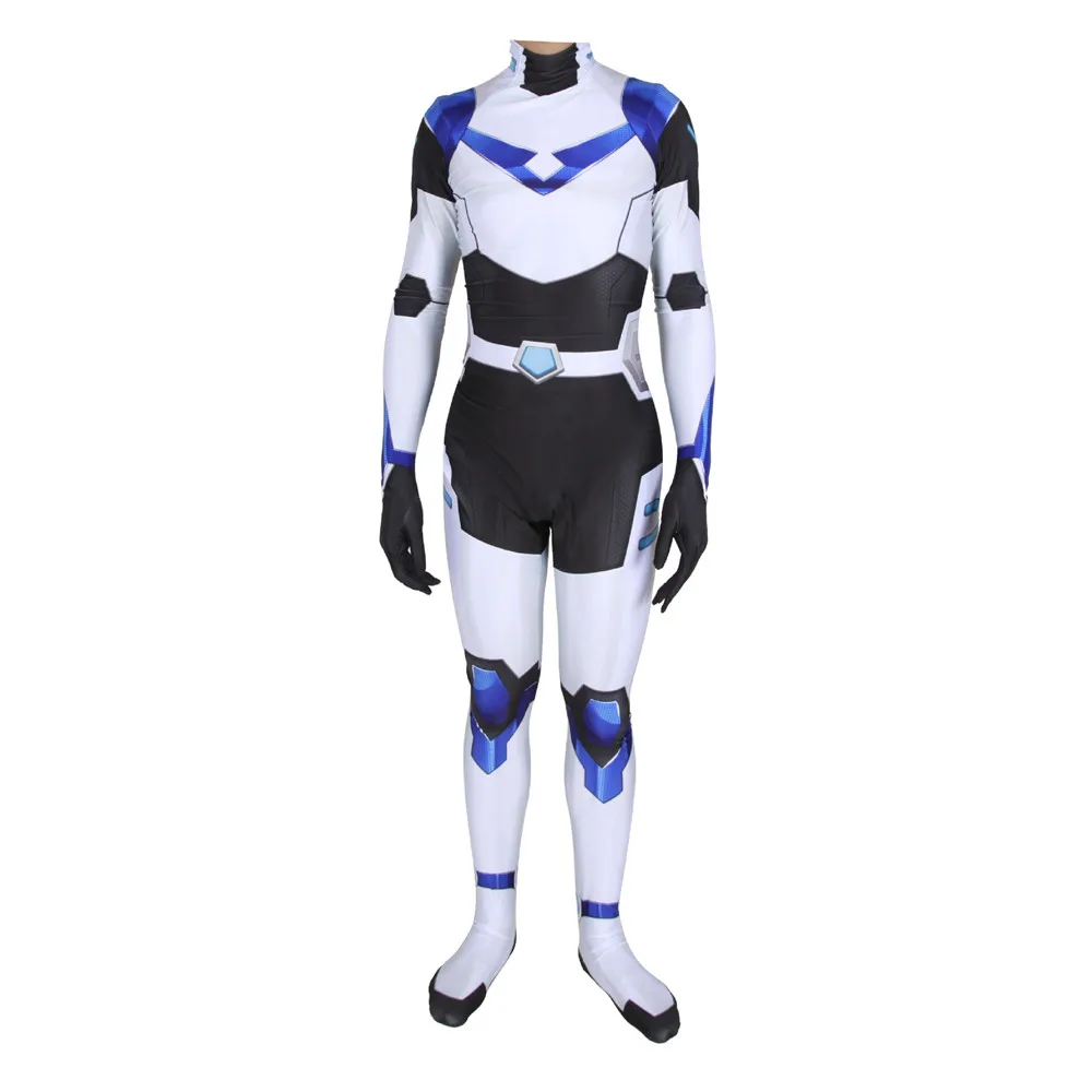 Синий Voltron Defender of the Universe, карнавальный костюм, красный, черный, шесть цветов, комбинезон, костюм на Хэллоуин для взрослых детей - Цвет: Синий