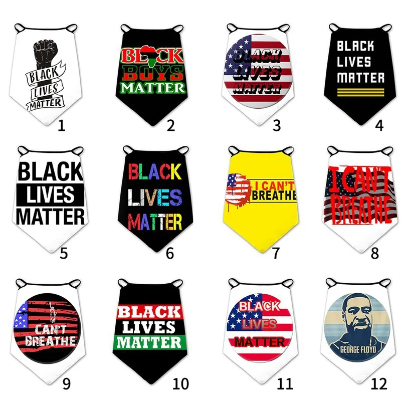 Черная Повязка для лица Lives Matter повязка на шею шарф петли ушей Балаклава модная