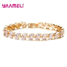 Модный женский браслет,, ювелирное изделие, элегантный, высокое качество, Кристалл, лист, пшеница, уши, форма, золотой браслет для женщин, девушек, подарок на день рождения