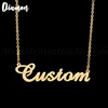 Diamon Customized 2022 New Fashion Stainless Steel Name Necklace Personalized Letter Gold Pendant Nameplate Gift ► Photo 1/6