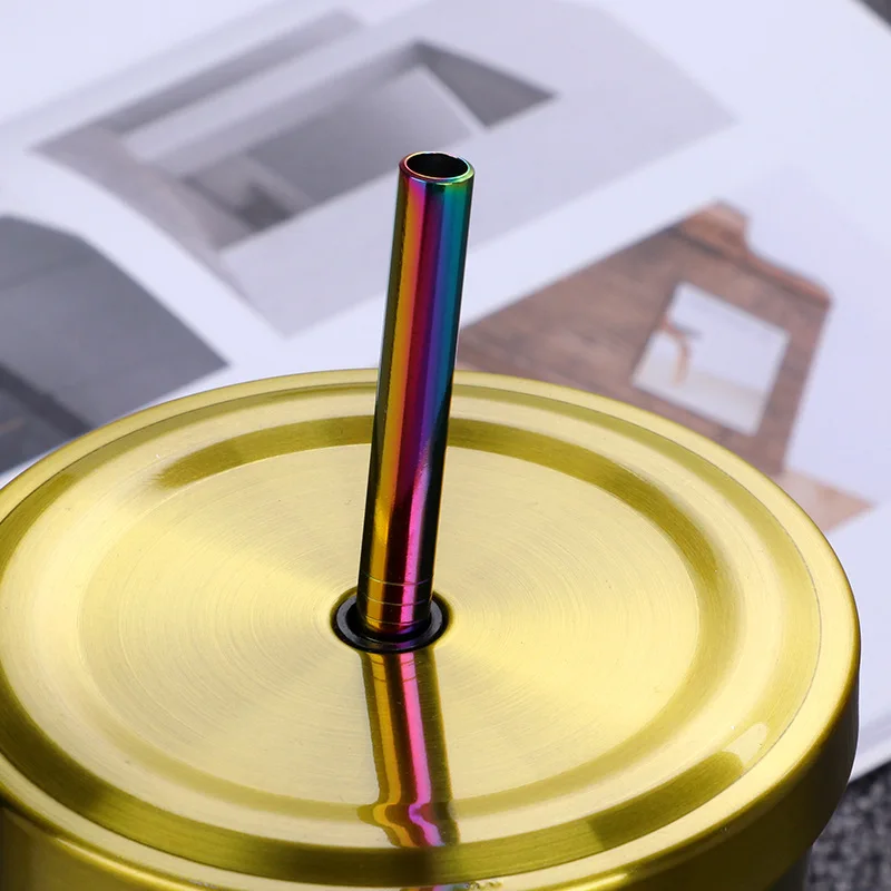 Нержавеющая сталь стакан бутылка для воды с соломинкой Wim горячая и холодная нерегулярные двойные стенки питьевой чашки дорожная кофейная кружка 16 унций