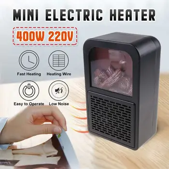 

Mini Electric Wall-outlet Flame Heater EU Plug-in Air Warmer PTC Ceramic Heating