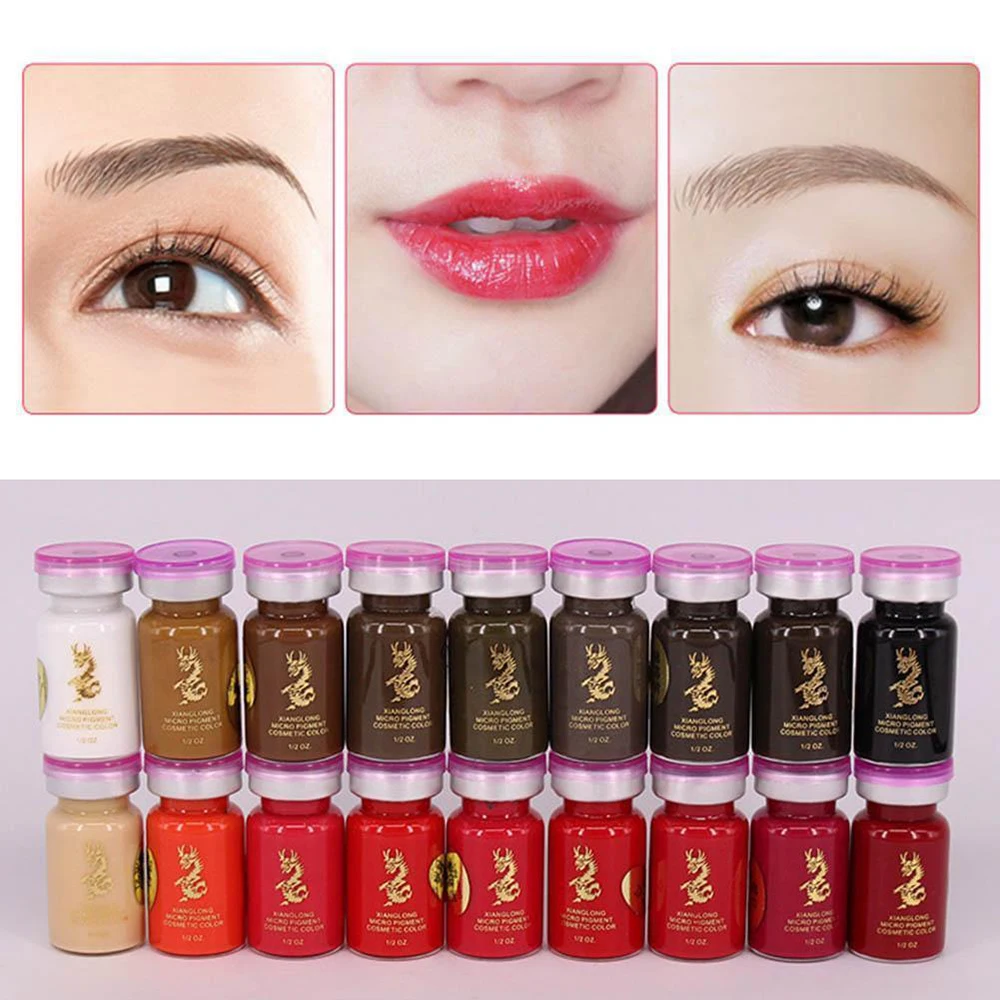 1Bottle Multicolor Emulsions Semi Permanent Eyebrow Lip Liner Tattoo Ink Makeup Pigment Microblading Beauty Tool Supplies | Красота и