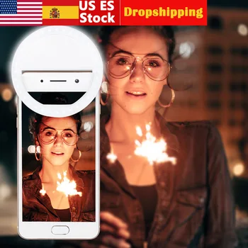 

Universal Selfie LED Ring Flash Light Portable Mobile Phone 36 LEDS Selfie Lamp Luminous Ring Clip Lens Beauty Fill Light Lamps