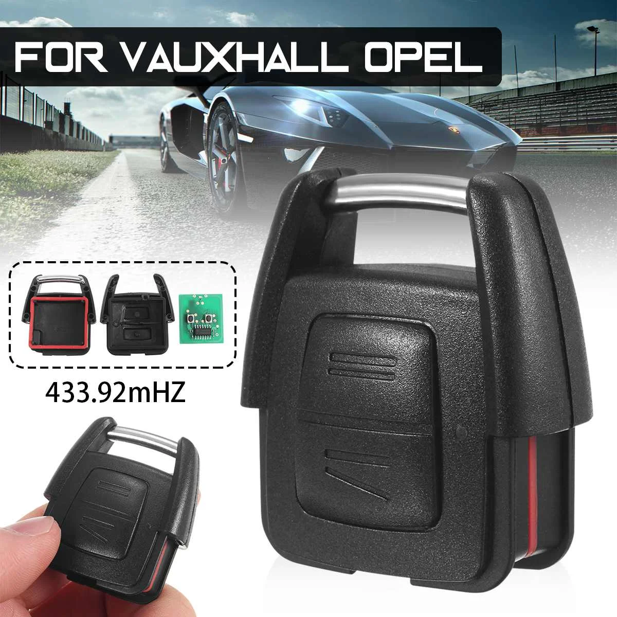 2 кнопки 433,92 МГц Брелок дистанционного управления ключ для Vauxhall Opel Astra Vectra Zafira Frontera для Omega с печатной платой 1 шт