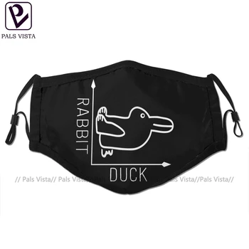 

Rabbit Mouth Face Mask Rabbit Duck Math Geometry Facial Mask Fashion Funny with 2 Filters for Adult