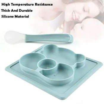 

Baby Toddler Kids Feeding Silicone Mat Suction Table Food Tray Plate Bowl Dish