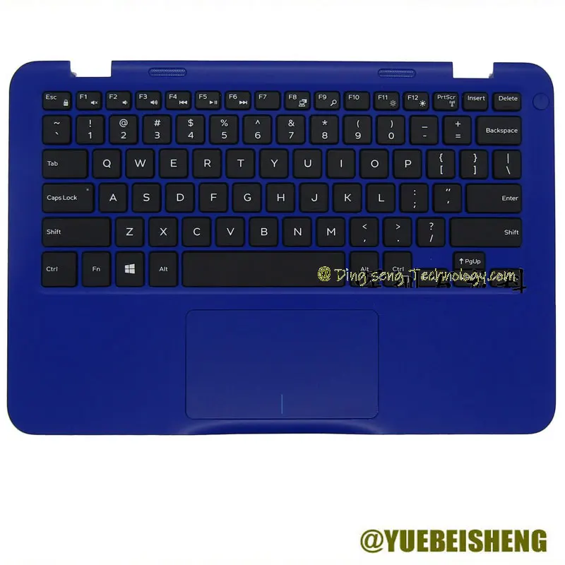 

YUEBEISEHNG NEW for Dell Inspiron 11 3162 3164 palmrest US keyboard upper cover Touchpad ,Blue color