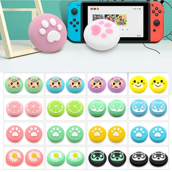 

Joystick Thumbstick Cap For Nintendo Switch Joy Con Case Protection Cute Animalcrossing Cover Sakura Snowflake Thumb Grip Case