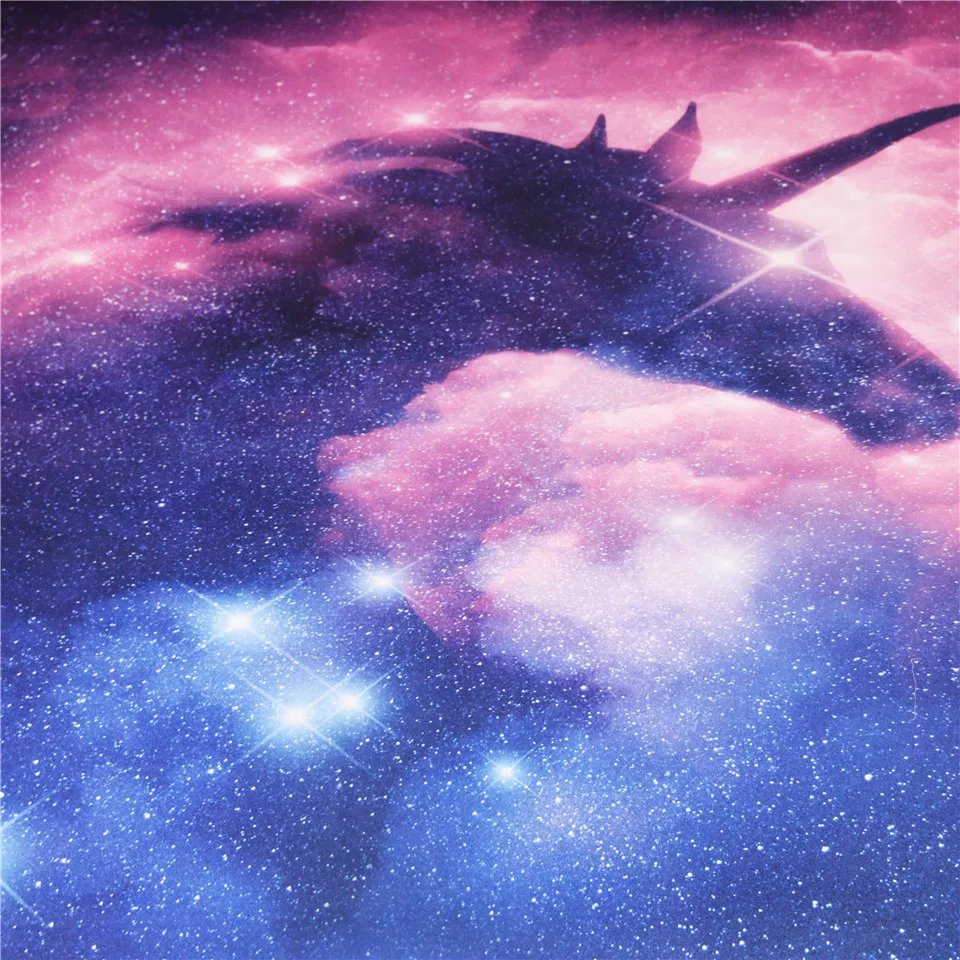 Blesslive Galaxy постельное белье с изображением единорога комплект дети девочки Психоделическое пространство пододеяльник 3 шт. розовый фиолетовый сверкающий Единорог покрывало