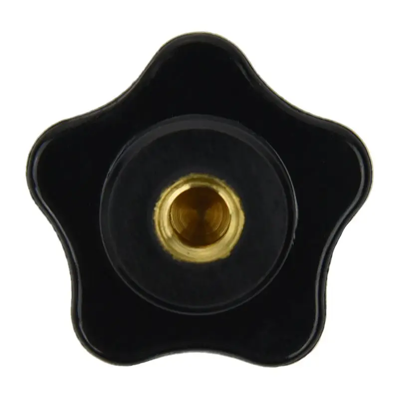10 x black 38mm star head M8 female thread nuts locking screw grip band M8 x 38mm