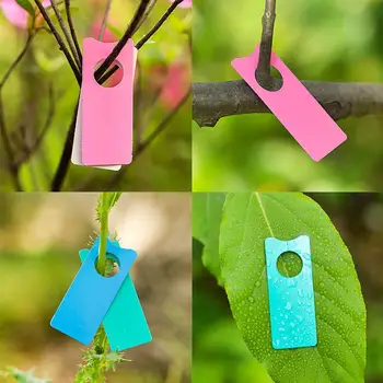 

100PCS High Quality Plastic Plants Tags Nursery Garden Ring Pot Marker Stake Hanging Tags Greenhouse Bonsai Collar Tags