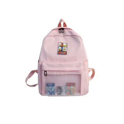 Прозрачные Нейлоновые женские рюкзаки, милые Мультяшные женские рюкзаки Ita, школьные сумки для студентов, рюкзаки для девочек-подростков, рюкзаки для путешествий - Цвет: pink