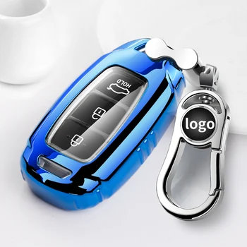

New Soft TPU Car Key Case Cover For Beijing Hyundai Fiesta ix35 New Shengda Personality Creative Car Decorative Buckle