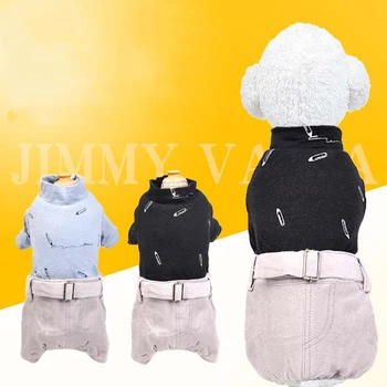 

1PSC Red Striped Dog Jacket Autumn and Winter Thick Warm Easy To Clean Cotton Coat PuppyTeddy French Bulldog Pet Supplies