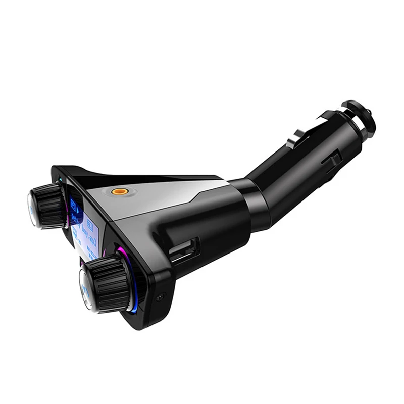 Car Handsfree Wireless Bluetooth Kit FM Transmitter LED Audio MP3 Player Dual USB Charger FM TF Aux in Modulator Car Accessories