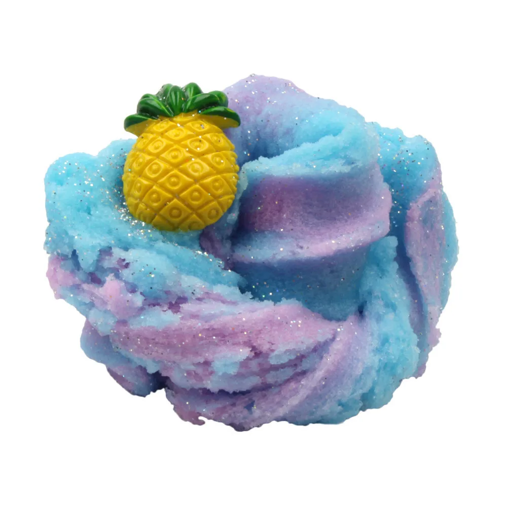 Colorful Mixing Cloud Cotton Candy Slime Fluffy Polymer Anti Stress Slime Sludge Cotton Mud Toy Toys For Children #A