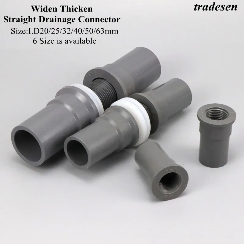 1pcs I.d2063mm Widen Thicken Pvc Pipe Aquarium Fish Tank Drainage Joint Garden Home Water