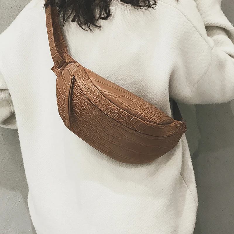 

2019 bolsa feminina Women Crocodile pattern Chest Bag luxury handbags women bags designer Shoulder Crossbody Chest HandBag