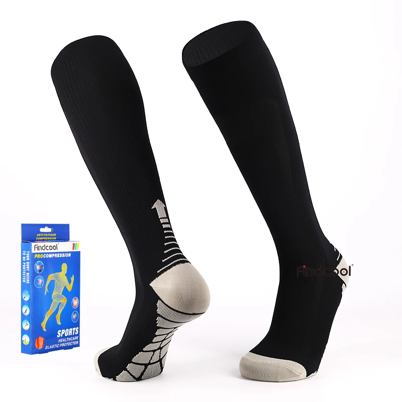 Findcool Men's Cycling Compression half Running Sport socks man Protect