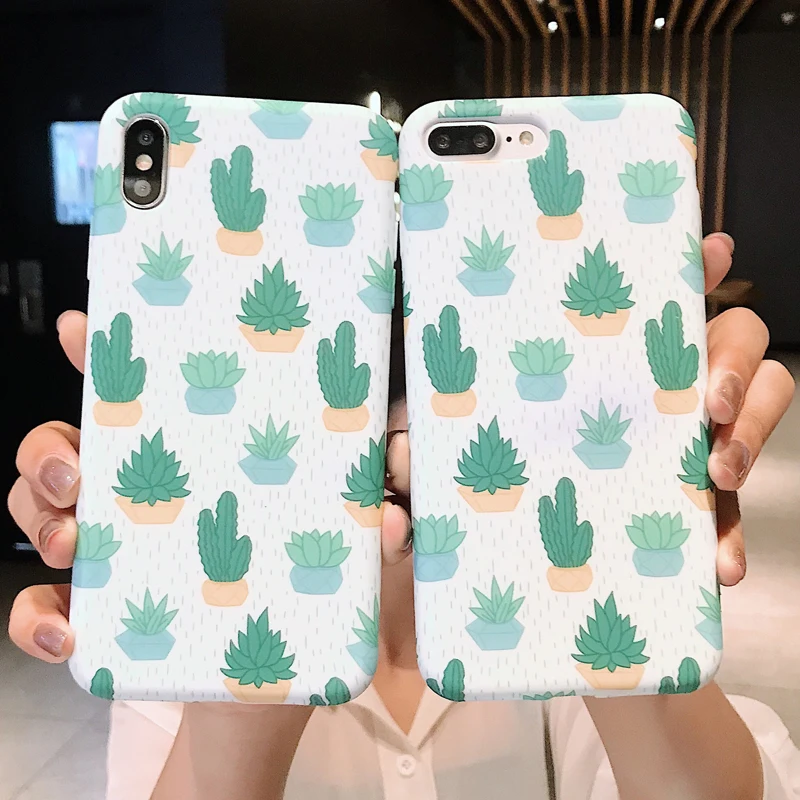Простой зеленый узор растения чехол для телефона iPhone 6 6s 7 8 Plus X Xs XR Max Силиконовый