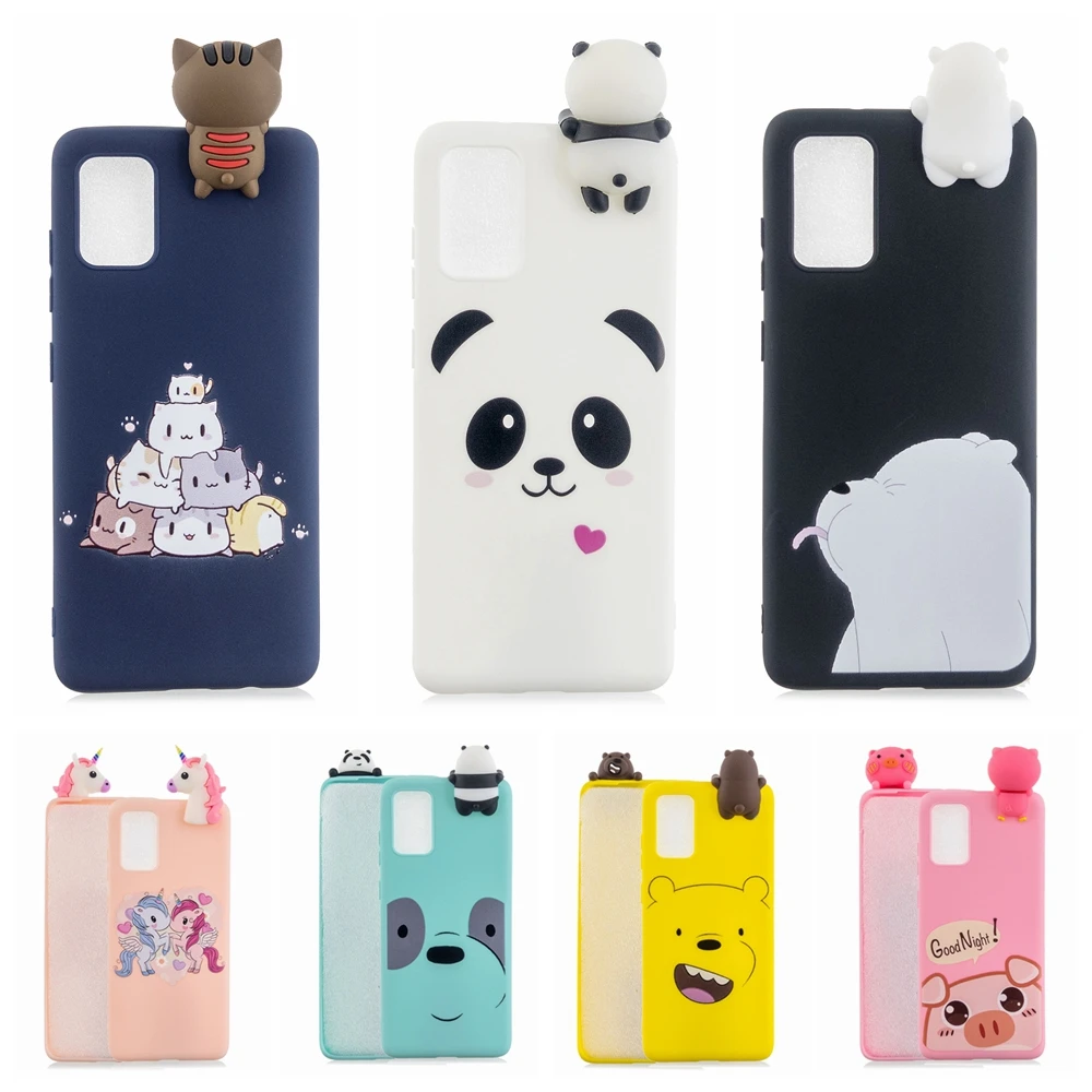 

S20FE Case on for etui Samsung Galaxy S20 FE Case Fan Edition 3D Kawaii Bear Panda Silicon Cover for Samsung S20 Lite Ultra Plus